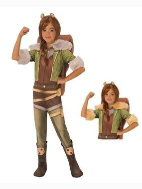 Squirrel Girl & Wig Halloween Costume 4/6 Marvel Rising Jumpsuit 4 Pc Girls